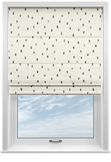Ink Spots, Grey - Twist&Fit Roman Blind